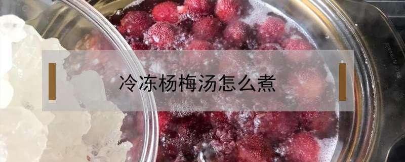 冷冻杨梅汤怎么煮