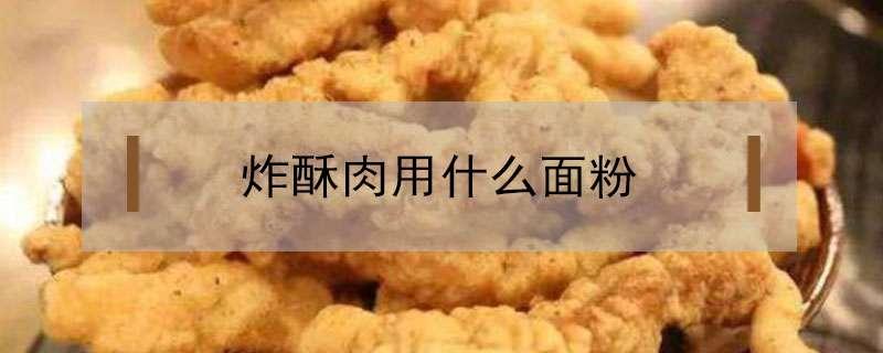 炸酥肉用什么面粉